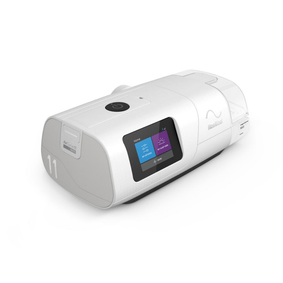 Left three-quarter view of the AirCurve 11 VAuto showing the large 11 mark and the touchscreen
