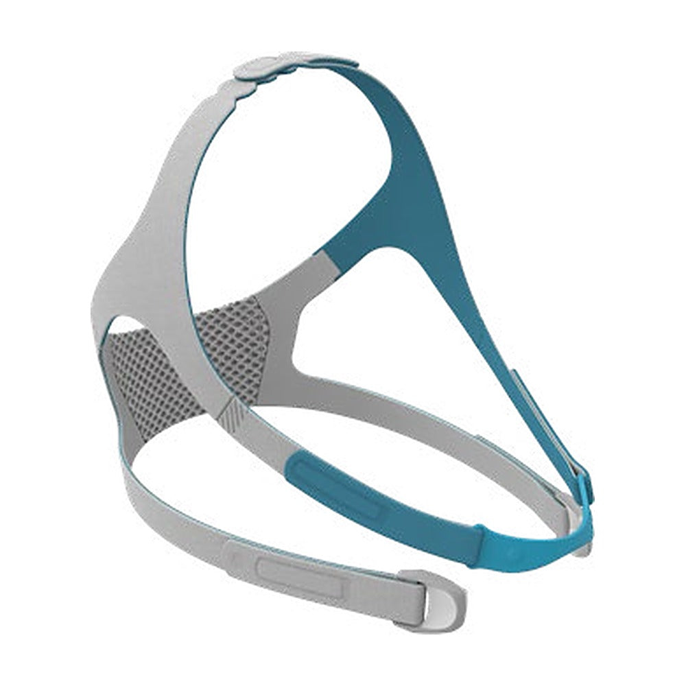Evora Full headgear shown alone with a grey clip on its lower strap, headgear sold separately