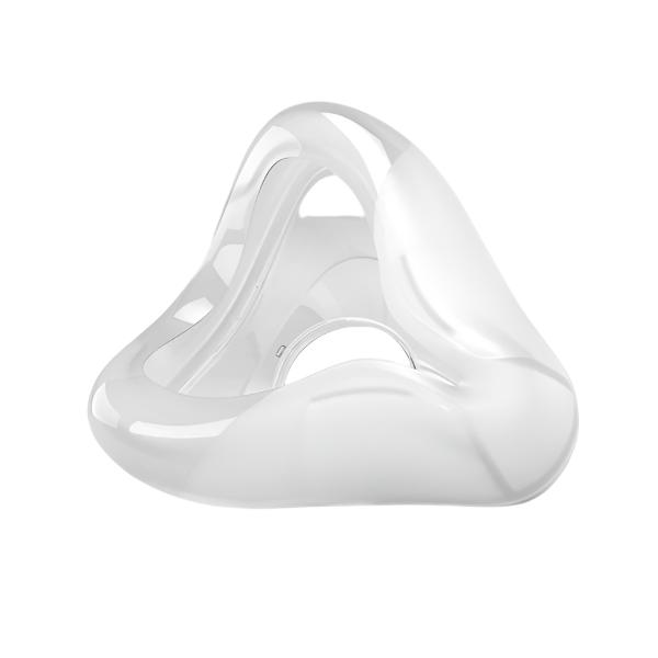 Three-quarter view of the AirFit F20 cushion showing the inner membrane that inflates against your face