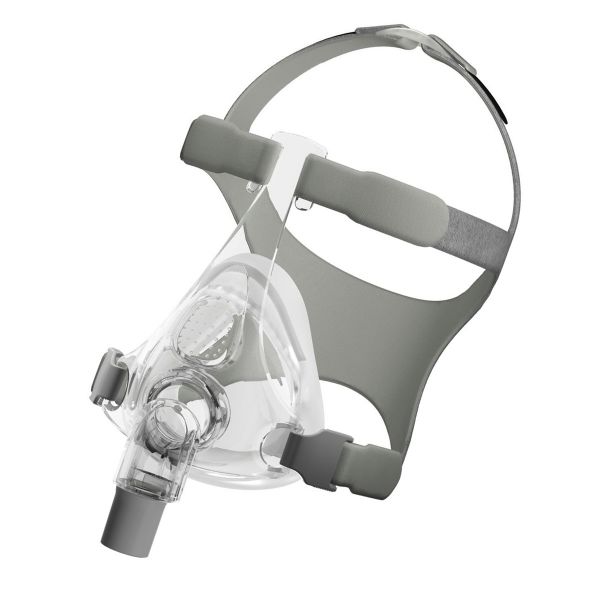 Side view of the Fisher & Paykel Simplus mask frame and headgear highlighting the low-profile design.