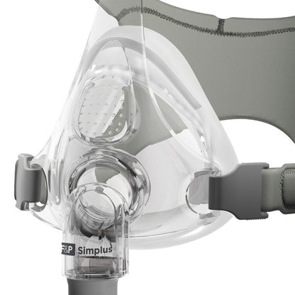 Close-up of the Simplus RollFit seal designed to automatically adjust on the bridge of the nose.