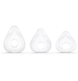 Small, Medium and Large AirFit F20 cushions side by side on white, showing the three sizes