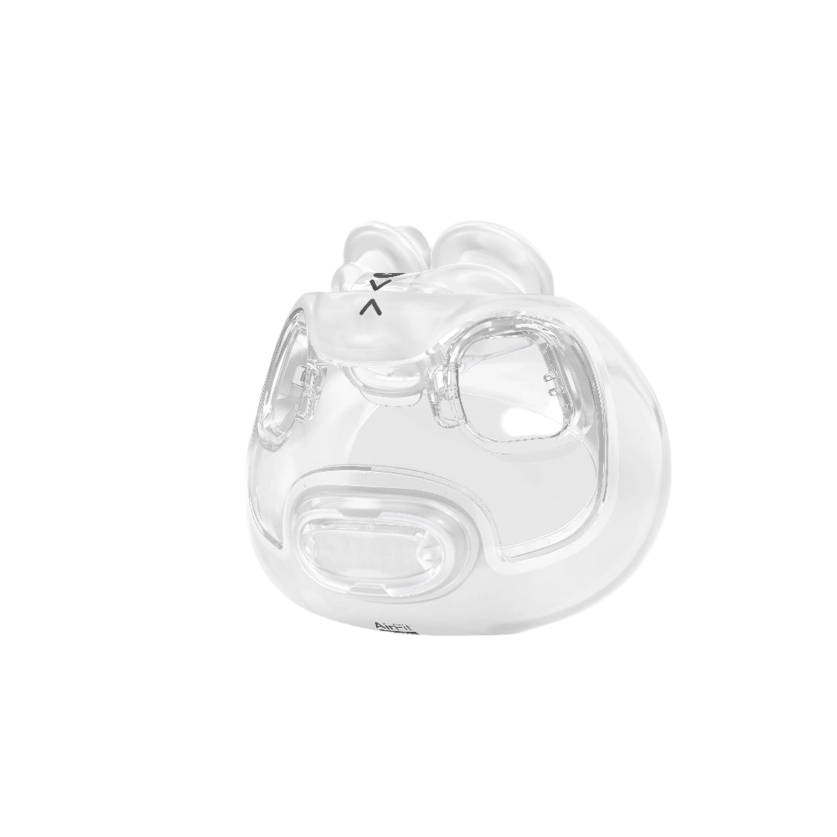 Close-up of the AirFit X30i silicone mouth cushion with the nasal pillows clipped in on top