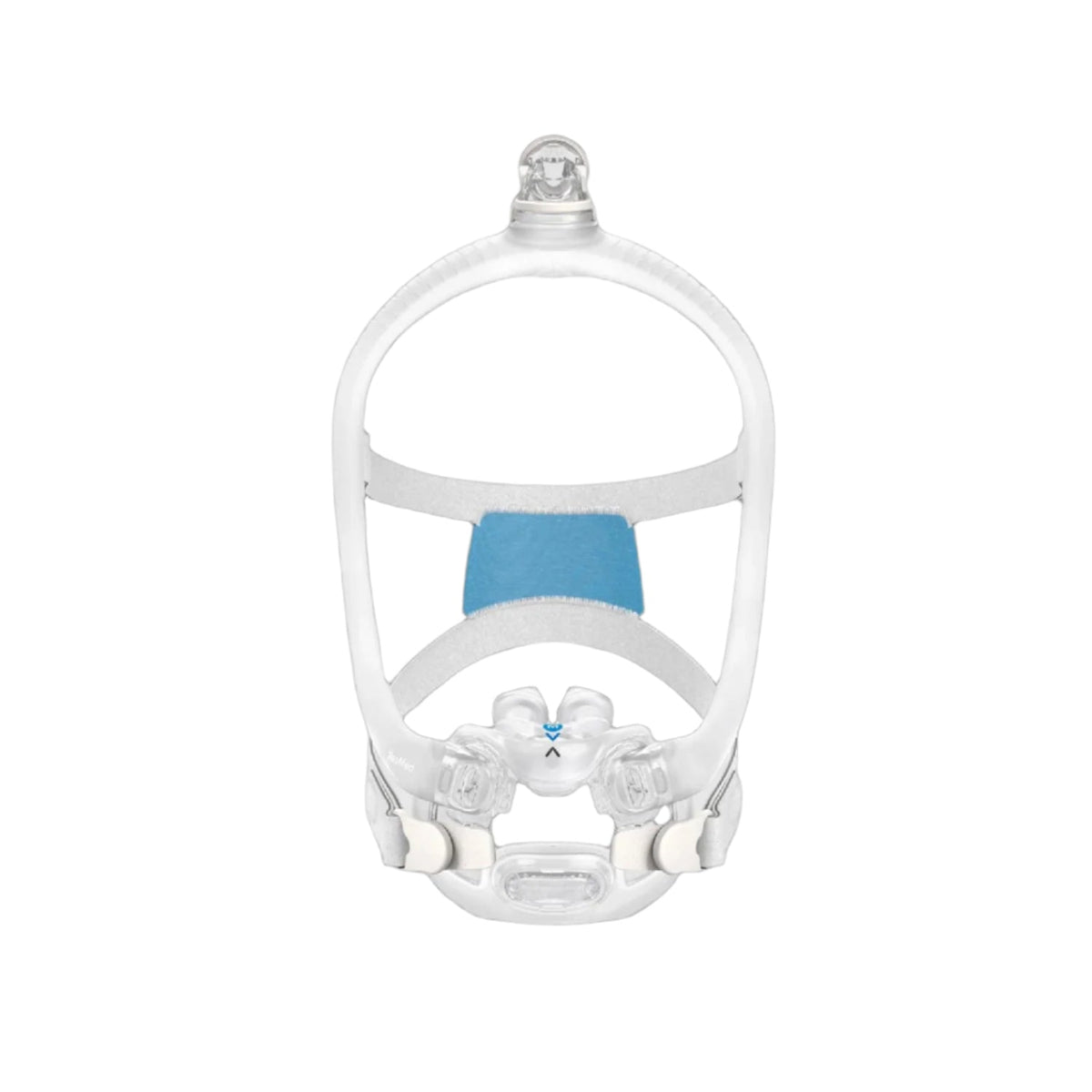 Front view of the ResMed AirFit X30i oral nasal mask, with the elbow at the top of the frame