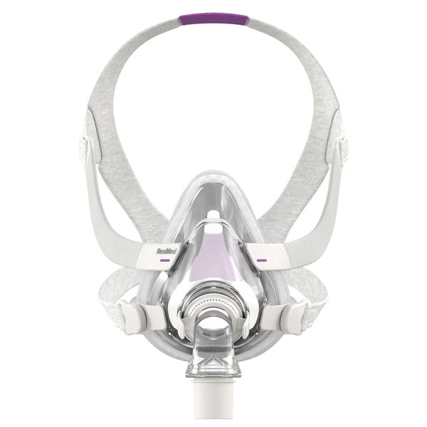 AirTouch F20 For Her straight on, with pale grey headgear and lilac accents