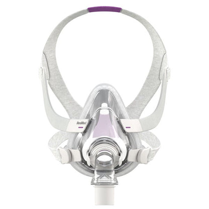AirTouch F20 For Her straight on, with pale grey headgear and lilac accents