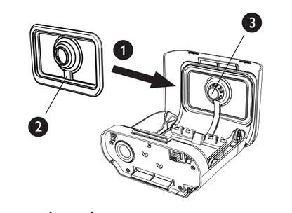 Diagram showing where the lid seal fits inside the DreamStation humidifier lid, from the Philips manual