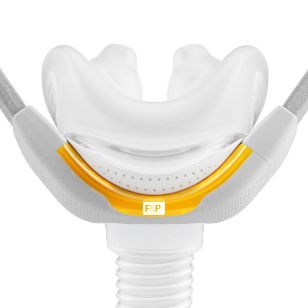 Detailed product view of the Fisher & Paykel Solo Nasal Pillow silicone seal highlighting the minimal-contact design.