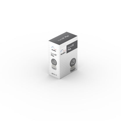ResMed HumidX Plus pack of 3 carton with its dark grey panel and the AirMini name