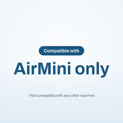 Compatibility infographic: this mask fits the ResMed AirMini alone and connects to no other CPAP or BiPAP machine