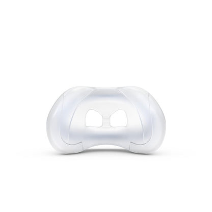 Top view of the AirFit N30 cradle cushion showing the opening that sits beneath the nostrils