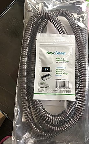 AirSense 10 ClimateLineAir Tubing Standard, 2m Heated Hose and pack of 3 Standard Airsense 10 Filters by Novosleep