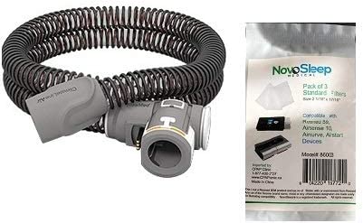 AirSense 10 ClimateLineAir Tubing Standard, 2m Heated Hose and pack of 3 Standard Airsense 10 Filters by Novosleep